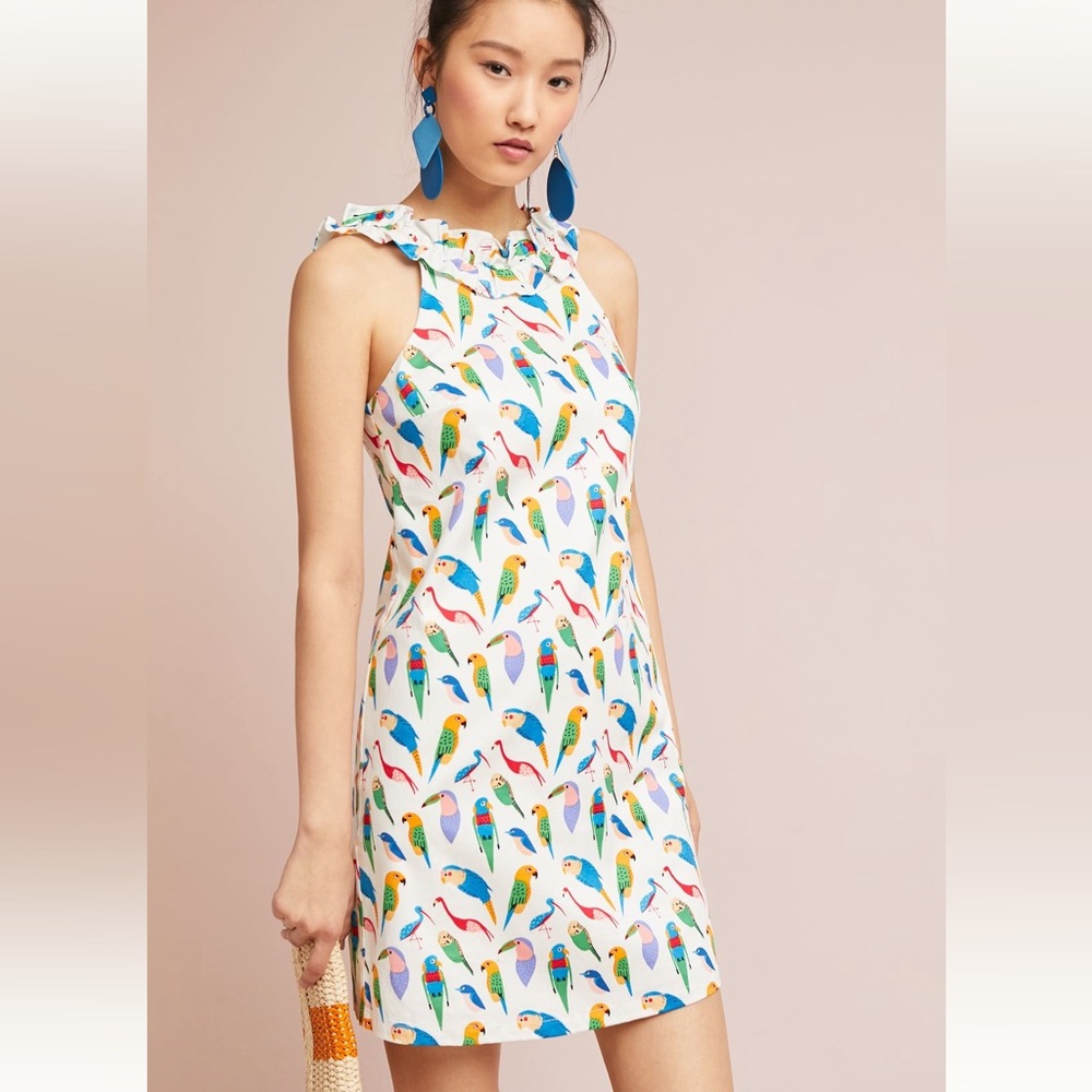 Anthropologie + Larke Parrot Shift Dress